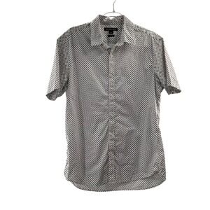 Michael Kors Mens Short Sleeve Button-Down Shirt Large Boho Collar Preppy 2022